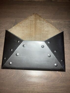 Gray Metal Wall Mail Organizer - Home Office rustic modern